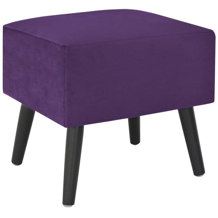 Comodino Viola Scuro 40x35x40 cm in Velluto 247541