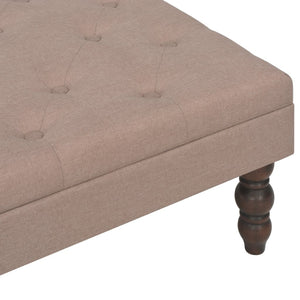 Sgabello Marrone 60x60x36 cm in Tessuto di Poliestere