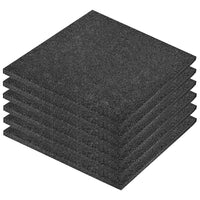 Piastrelle Anticaduta 6 pz in Gomma 50x50x3 cm Nero 91785