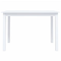 Tavolo da Pranzo Bianco 114x71x75cm in Legno Massello di Hevea cod mxl 9480