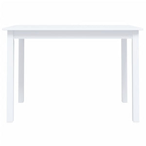 Tavolo da Pranzo Bianco 114x71x75cm in Legno Massello di Hevea cod mxl 9480