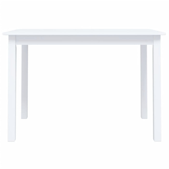 Tavolo da Pranzo Bianco 114x71x75cm in Legno Massello di Hevea cod mxl 9480