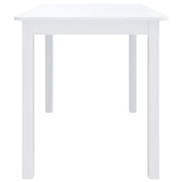 Tavolo da Pranzo Bianco 114x71x75cm in Legno Massello di Hevea cod mxl 9480