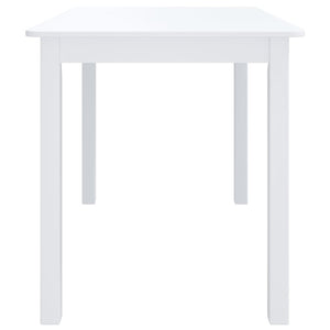 Tavolo da Pranzo Bianco 114x71x75cm in Legno Massello di Hevea cod mxl 9480