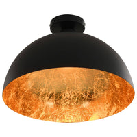 Lampadari 2 pz Nero e Oro Semi-Sferici E27 cod mxl 73717