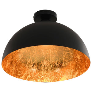 Lampadari 2 pz Nero e Oro Semi-Sferici E27 cod mxl 73717