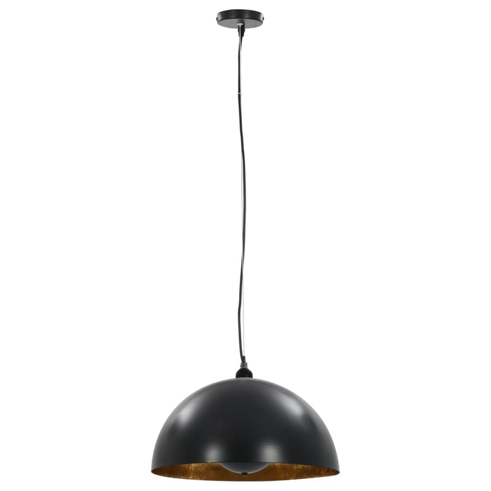 Lampadari 2 pz Nero e Oro Semi-Sferici 40 cm E27 cod mxl 72146