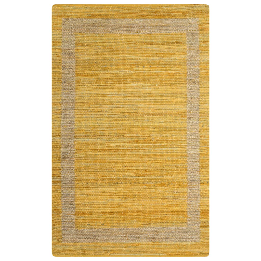 Tappeto Artigianale in Juta Giallo 120x180 cm  cod mxl 68813