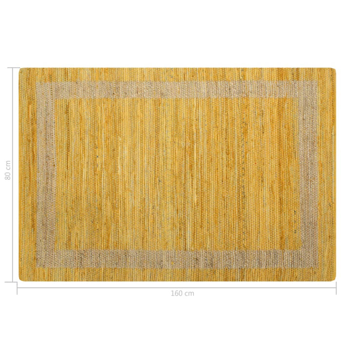 Tappeto Artigianale in Juta Giallo 120x180 cm  cod mxl 68813