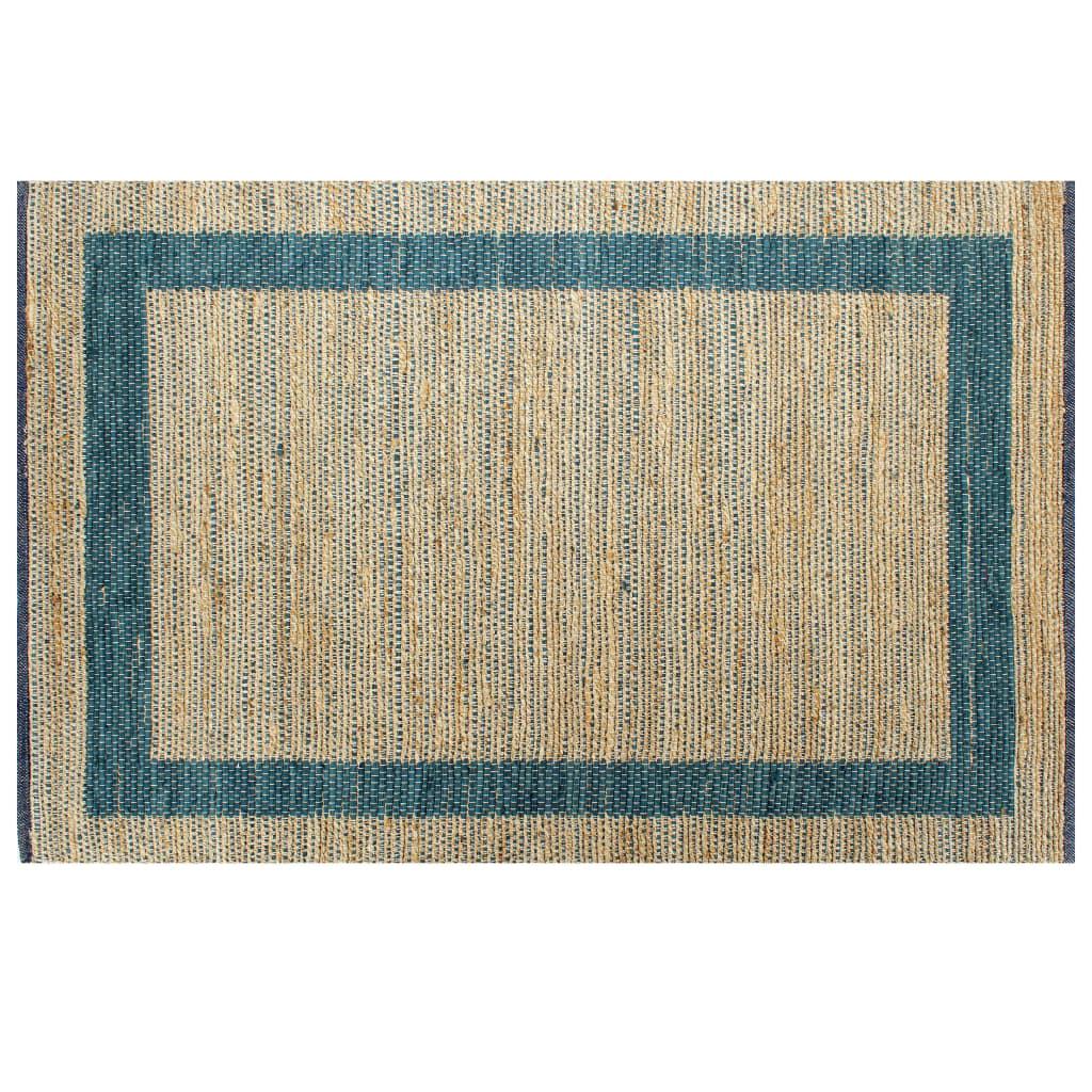 Tappeto Artigianale in Juta Blu 120x180 cm 133735