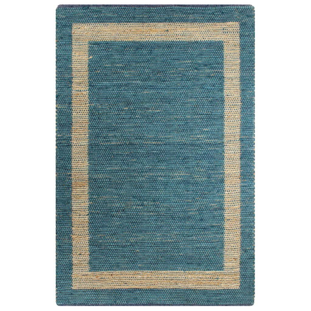 Tappeto Artigianale in Juta Blu 160x230 cm 133736