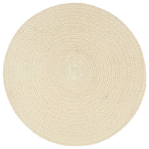 Tovagliette 4 pz Naturale Neutro 38 cm Rotonde in Cotone 133842