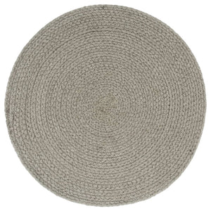 Tovagliette 4 pz Grigio Neutro 38cm Rotonde in Cotone 133848