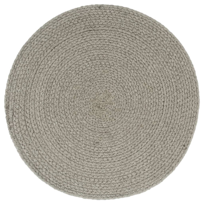 Tovagliette 4 pz Grigio Neutro 38cm Rotonde in Cotone 133848