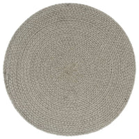 Tovagliette 6 pz Grigio Neutro 38 cm Rotonde in Cotone 133849