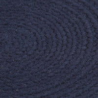 Tovagliette 6 pz Blu Marino Neutro 38 cm Rotonde in Cotone 133851