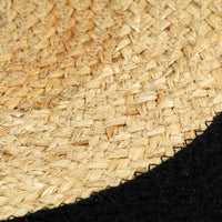 Tovagliette 4 pz Naturale e Nero 38 cm in Juta e Cotone 133856