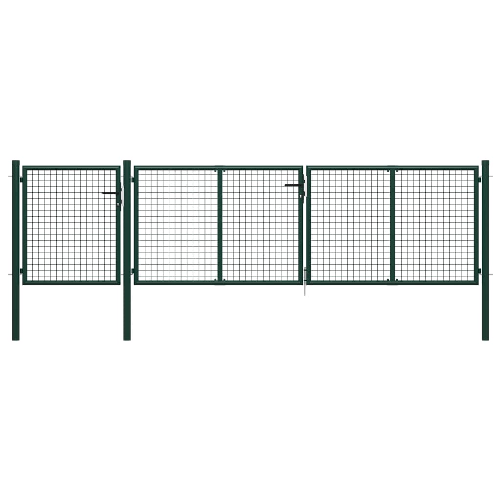 Cancello per Giardino in Acciaio 400x100cm Verdecod mxl 105613