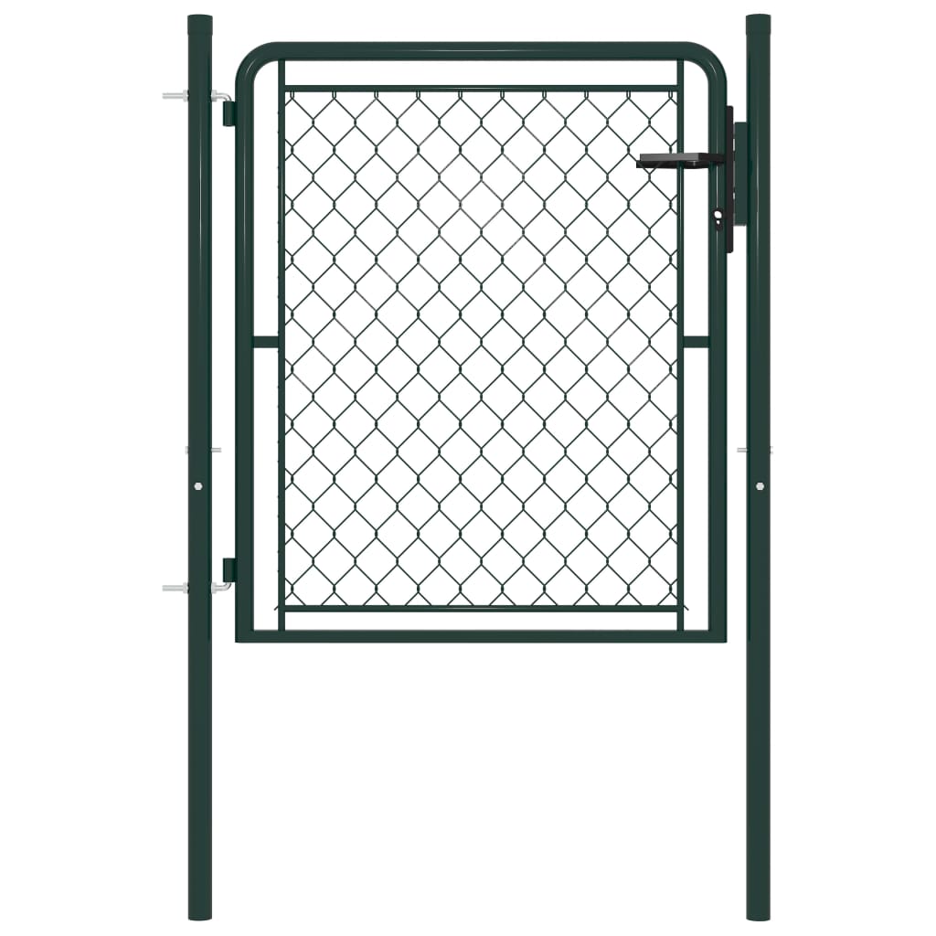 Cancello da Giardino in Acciaio 100x75 cm Verde cod mxl 51782