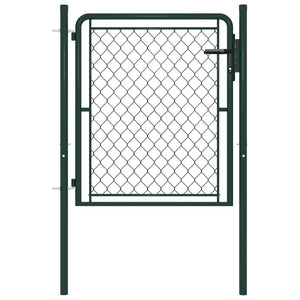 Cancello da Giardino in Acciaio 100x75 cm Verde cod mxl 51782