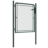 Cancello da Giardino in Acciaio 100x75 cm Verde cod mxl 51782