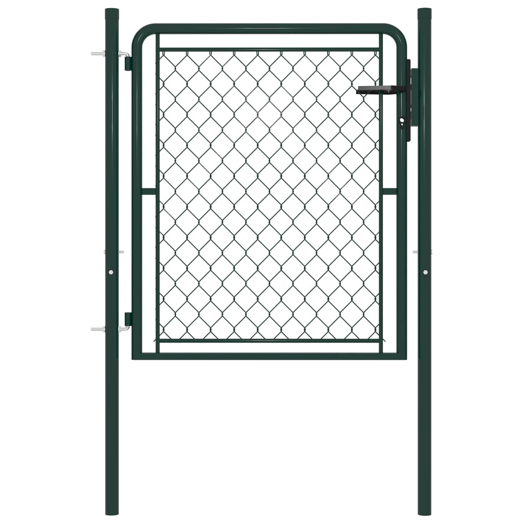 Cancello per Giardino in Acciaio 100x100 cm Verde 144403