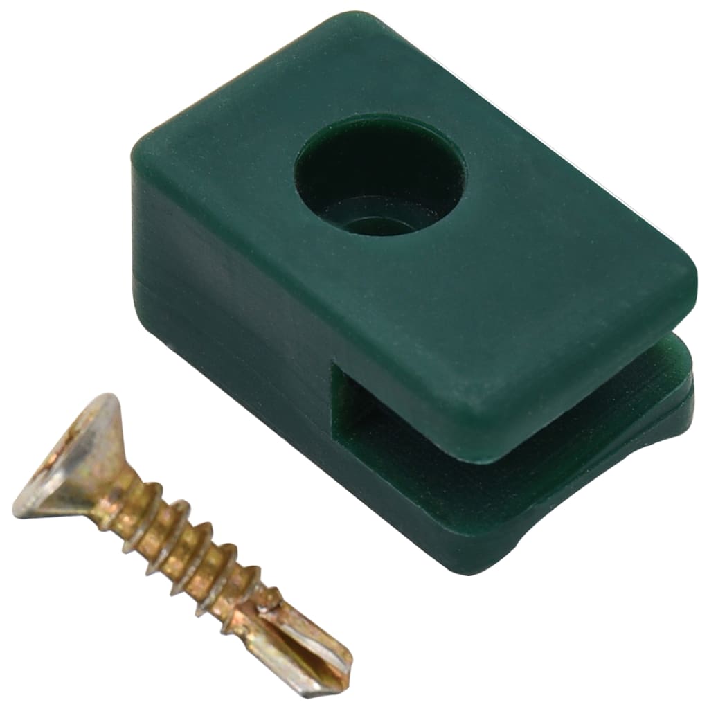 Supporto per Fili Recinzioni da Giardino con Vite 100 Set Verde cod mxl 13624