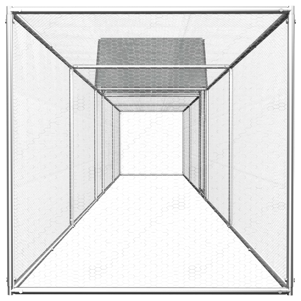 Pollaio 9x1x1,5 m in Acciaio Zincato