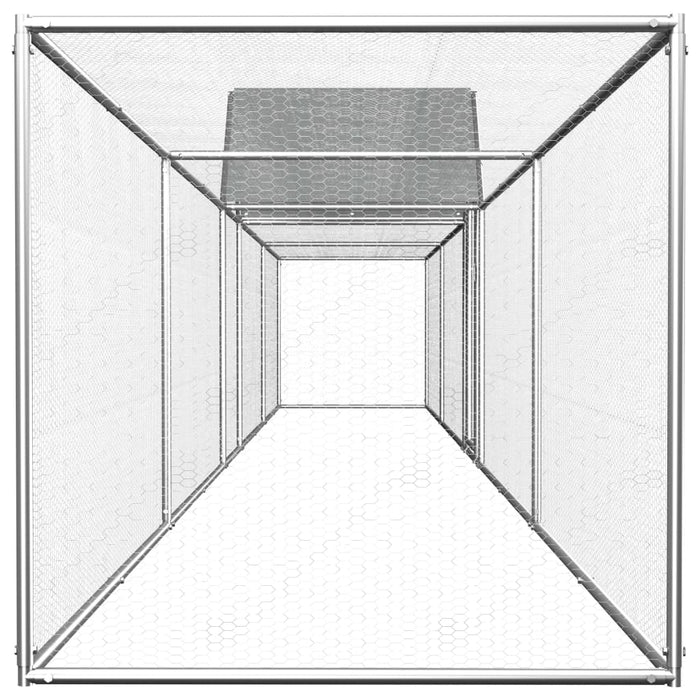 Pollaio 9x1x1,5 m in Acciaio Zincato