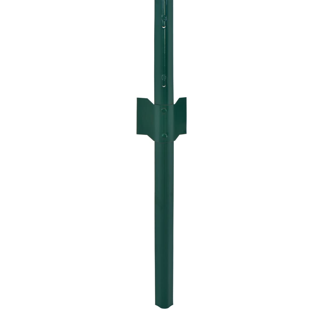 Rete per Recinzione con Pali in Acciaio 25x0,5 m Verde cod mxl 59133