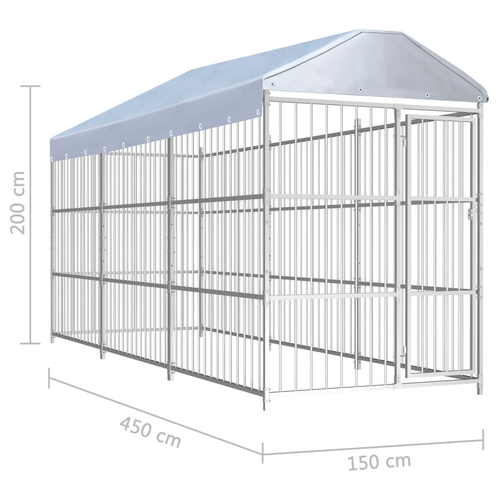 Canile da Esterno con Tetto 450x150 cm cod 10236