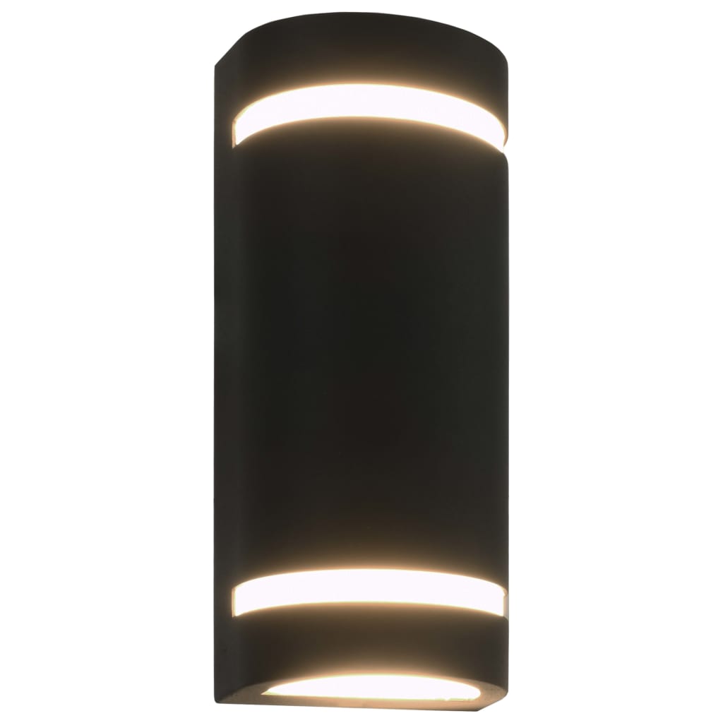 Lampade da Parete da Esterno 2 pz 35 W Nere Semicircolari cod mxl 57696