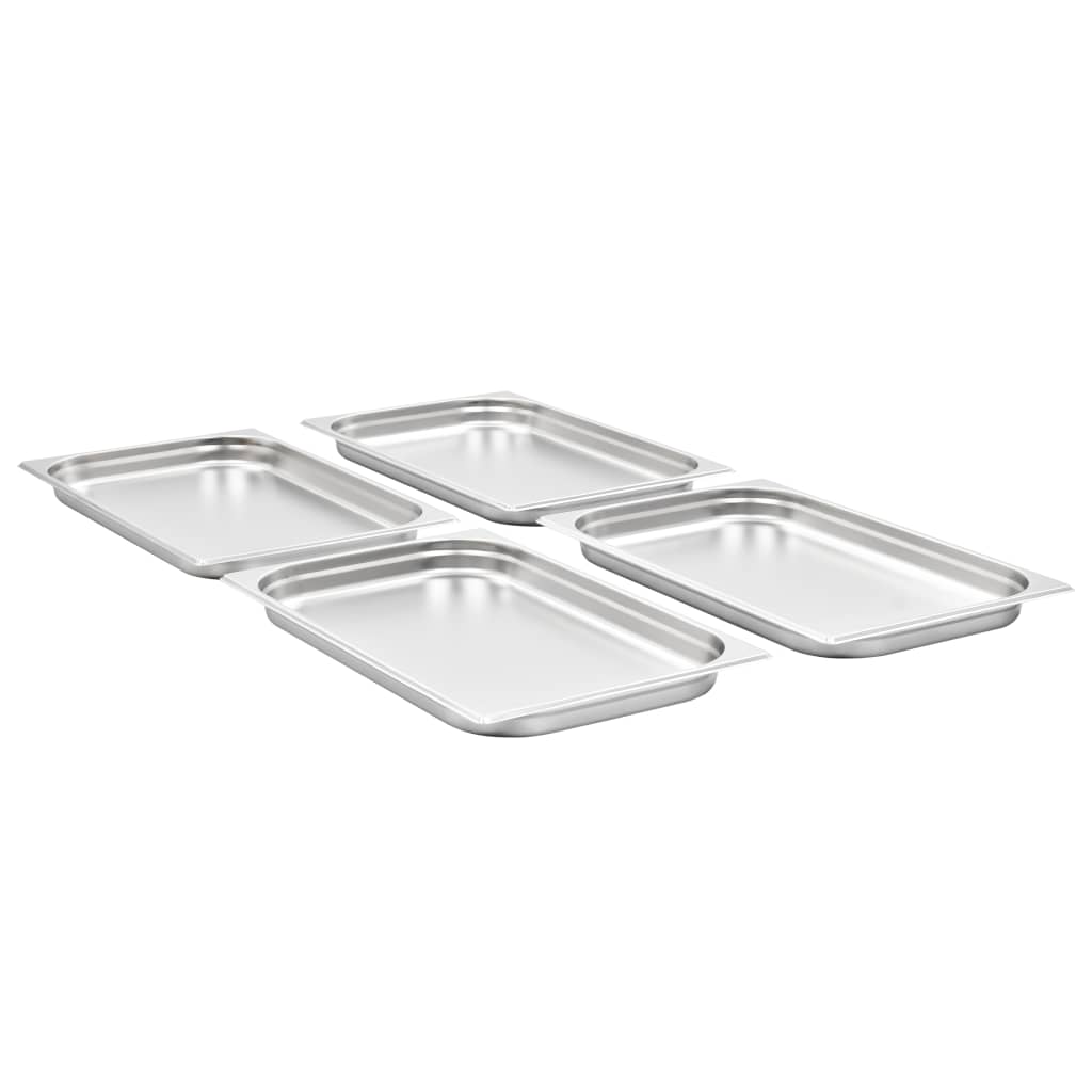 Contenitori Gastronorm 4 pz GN 1/1 40 mm in Acciaio Inox 50879