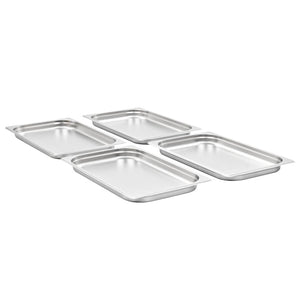 Contenitori Gastronorm 4 pz GN 1/1 40 mm in Acciaio Inox 50879