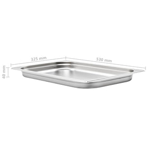 Contenitori Gastronorm 4 pz GN 1/1 40 mm in Acciaio Inox 50879