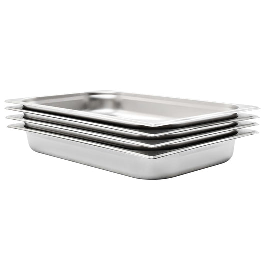 Contenitori Gastronorm 4 pz GN 1/1 65 mm in Acciaio Inox 50880