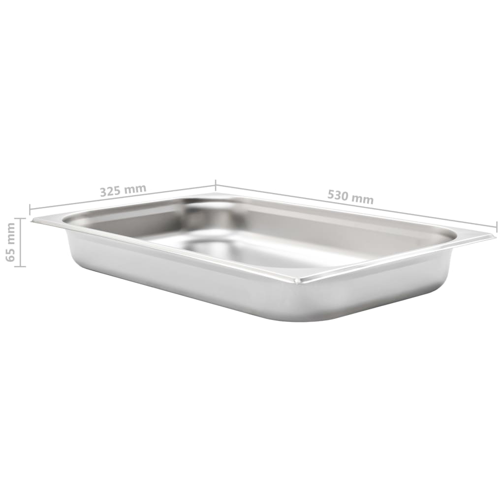 Contenitori Gastronorm 4 pz GN 1/1 65 mm in Acciaio Inox 50880