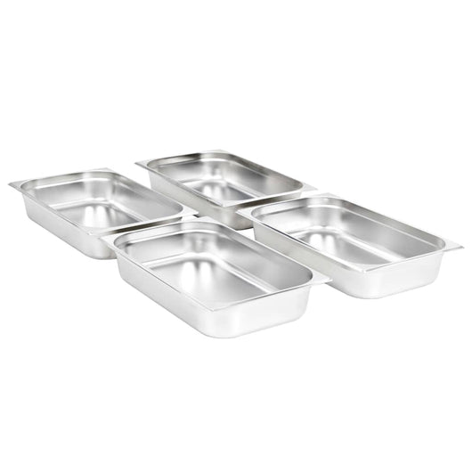 Contenitori Gastronorm 4 pz GN 1/1 100 mm in Acciaio Inox  cod mxl 78573