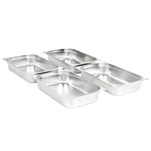 Contenitori Gastronorm 4 pz GN 1/1 100 mm in Acciaio Inox 50881