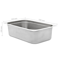 Contenitori Gastronorm 2 pz GN 1/1 150 mm in Acciaio Inox  cod mxl 78397