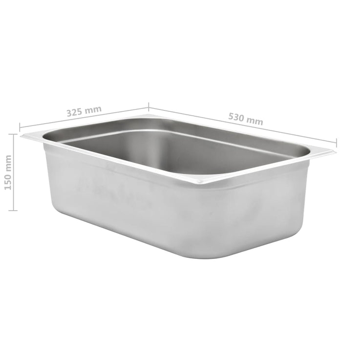 Contenitori Gastronorm 2 pz GN 1/1 150 mm in Acciaio Inox  cod mxl 78397