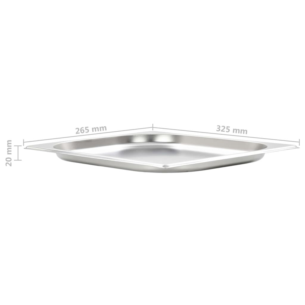 Contenitori Gastronorm 8 pz GN 1/2 20 mm in Acciaio Inox 50885