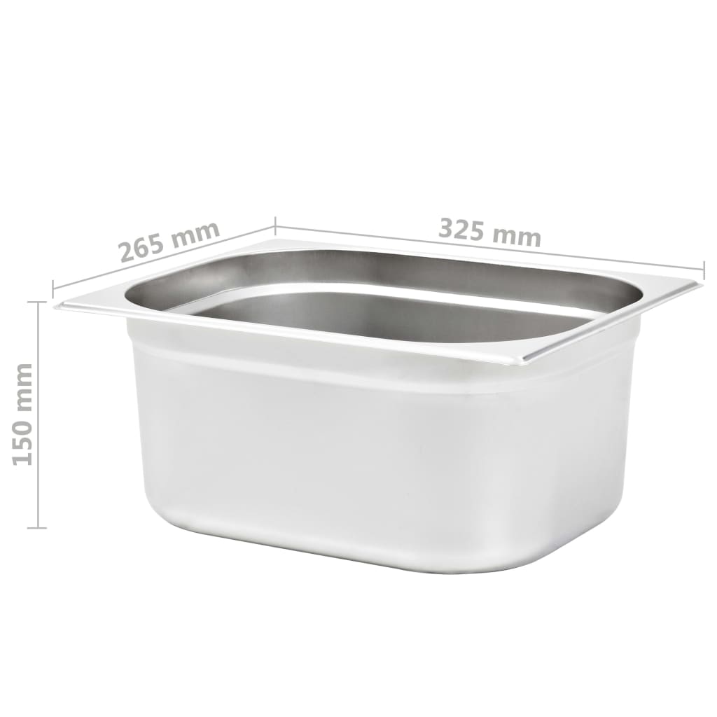 Contenitori Gastronorm 2 pz GN 1/2 150 mm in Acciaio Inox cod mxl 54797