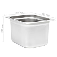 Contenitori Gastronorm 2 pz GN 1/2 200 mm in Acciaio Inox cod mxl 54623