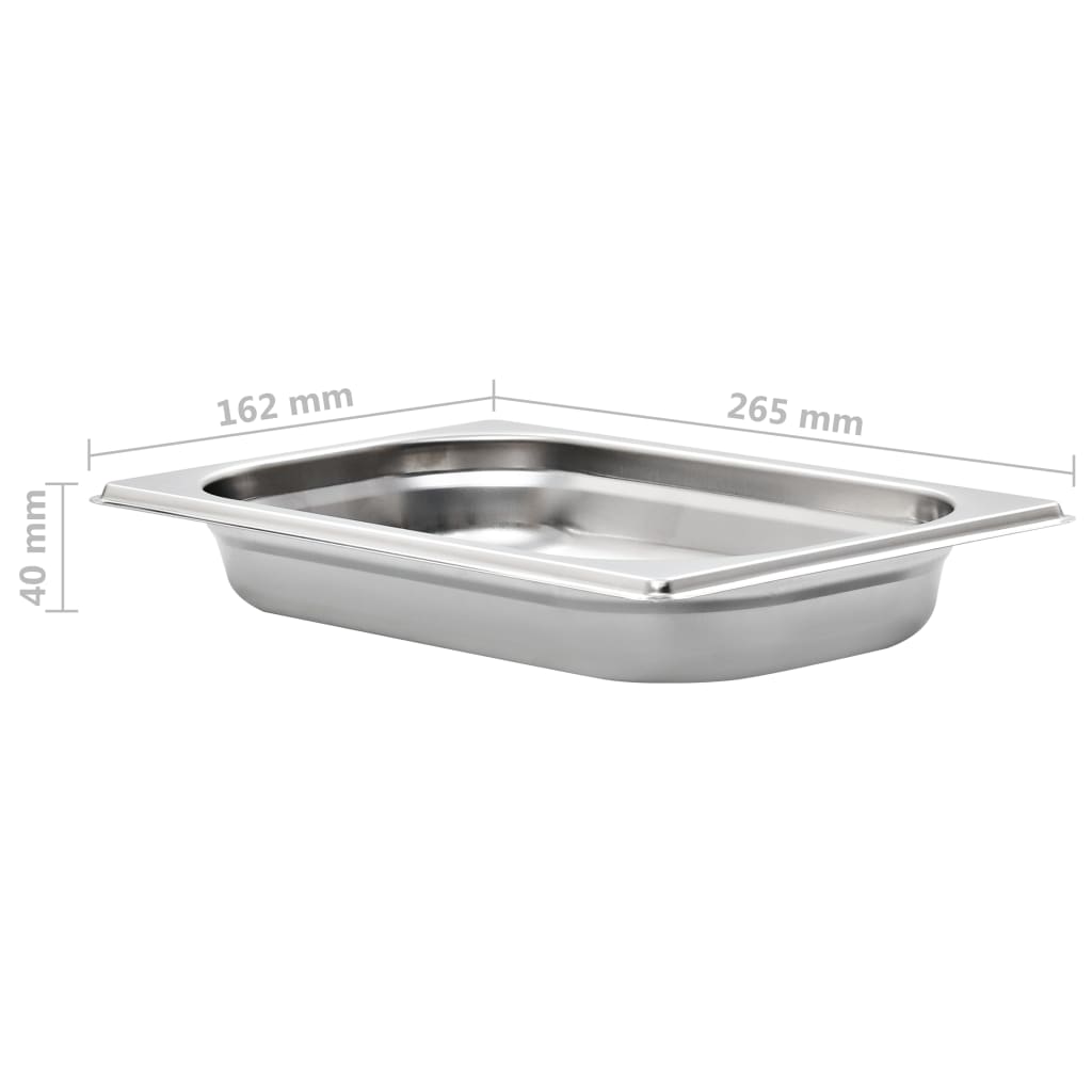 Contenitori Gastronorm 12 pz GN 1/4 40 mm in Acciaio Inox cod mxl 55177