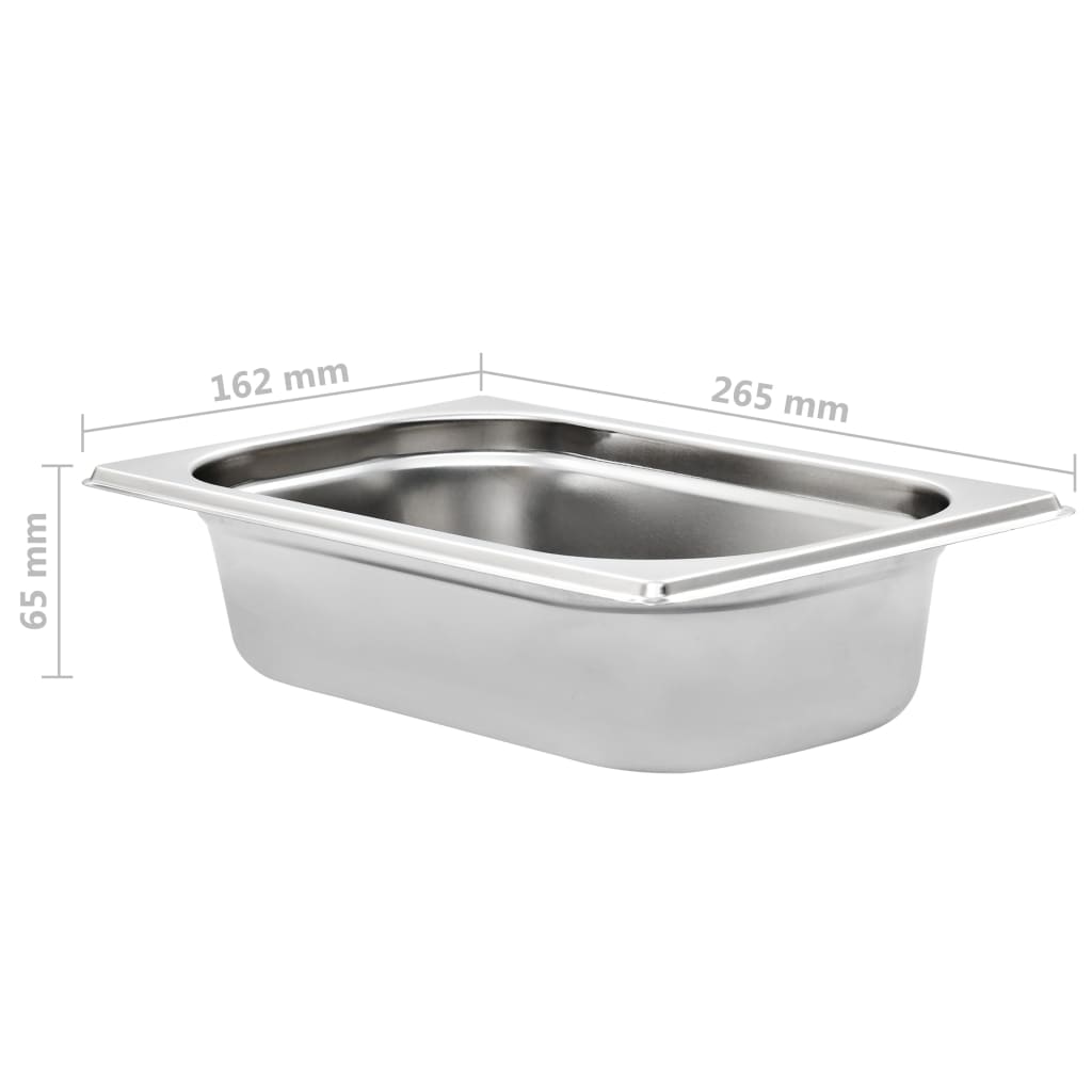 Contenitori Gastronorm 8 pz GN 1/4 65 mm in Acciaio Inox cod mxl 78228