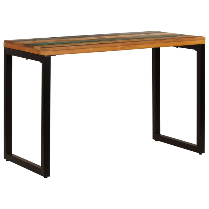 Tavolo da Pranzo 115x55x76 cm Legno Massello Recuperato Acciaio 247332