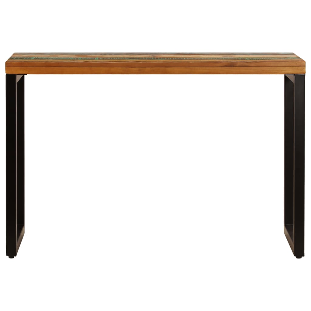 Tavolo da Pranzo 115x55x76 cm Legno Massello Recuperato Acciaio 247332