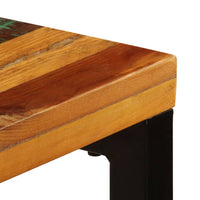 Tavolo da Pranzo 115x55x76 cm Legno Massello Recuperato Acciaio 247332