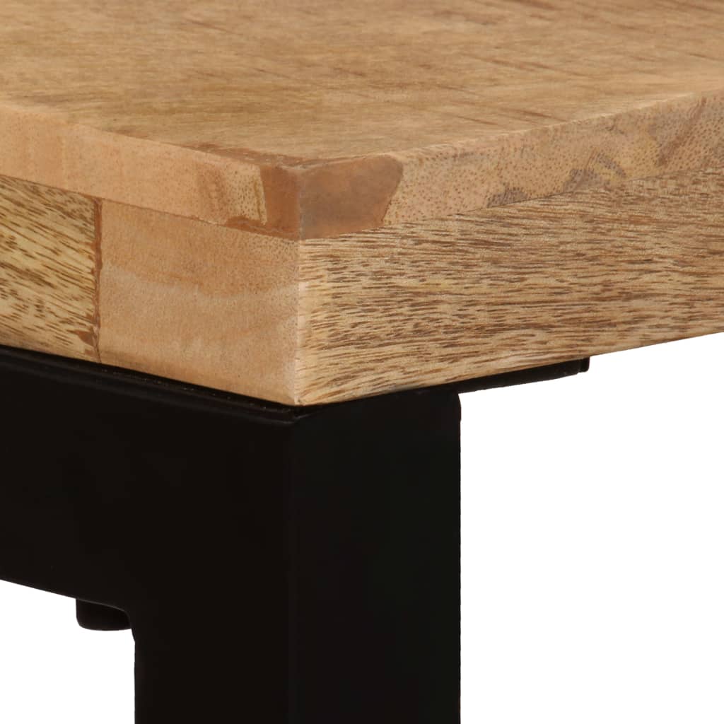 Tavolo Consolle 120x35x76 cm Legno Massello di Mango e Acciaio cod mxl 29797